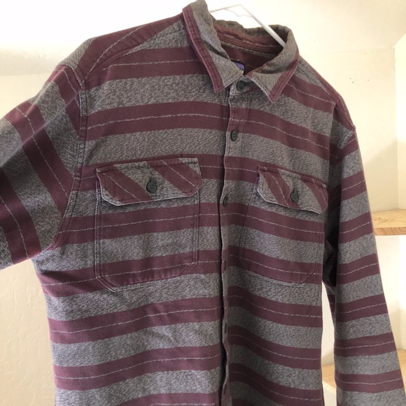 Patagonia Other - Patagonia Fjord Flannel maroon stripe